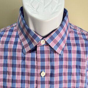 Bonobos Men's lavender, blue & white Slim Fit long sleeve shirt Medium M EUC